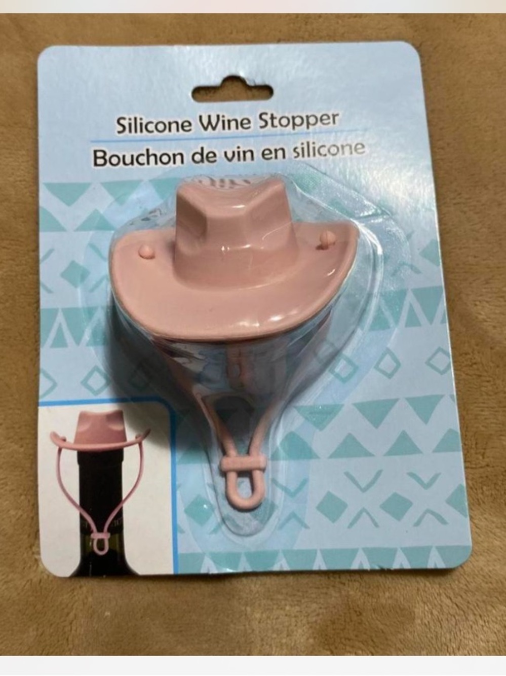 Pink Silicone Cowboy Hat Wine Stopper